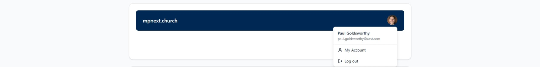 User Menu preview